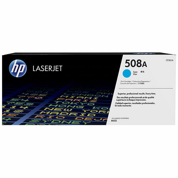 HP 508A (CF361A) Cyan Original LaserJet Toner Cartridge (5000 Yield)