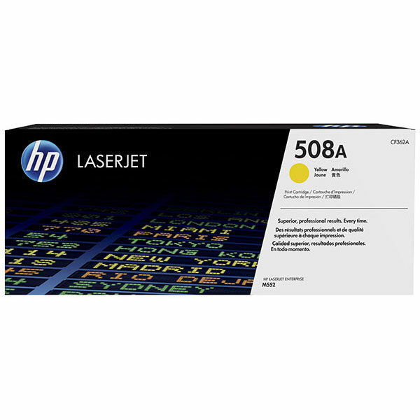 HP 508A (CF362A) Yellow Original LaserJet Toner Cartridge (5000 Yield)