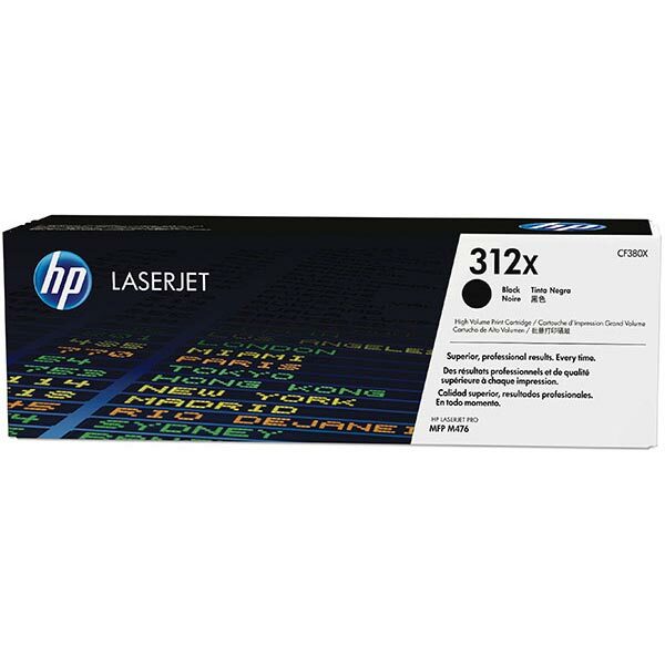 HP 312X (CF380X) Black Original LaserJet Toner Cartridge (4400 Yield)