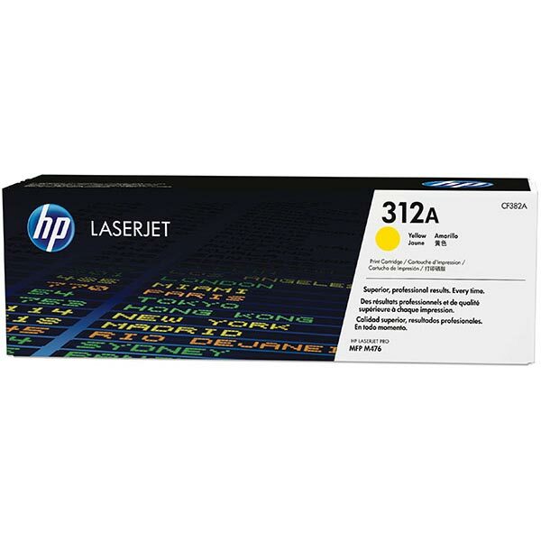 HP 312A (CF382A) Yellow Original LaserJet Toner Cartridge (2700 Yield)