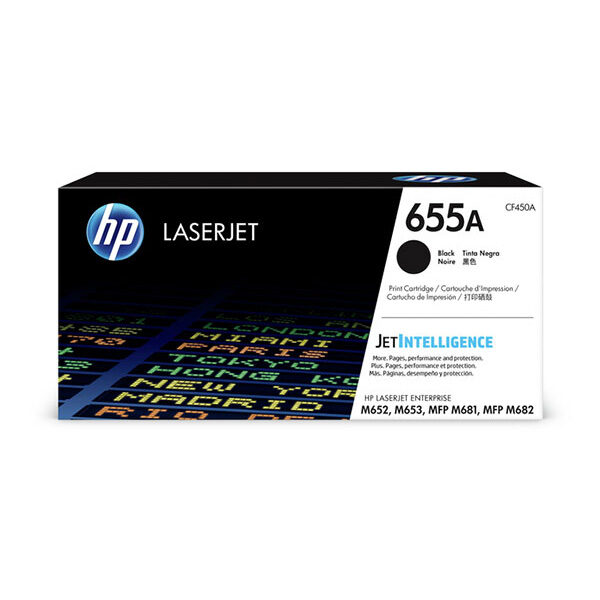 HP 655A (CF450A) Black Original LaserJet Toner Cartridge (12500 Yield)