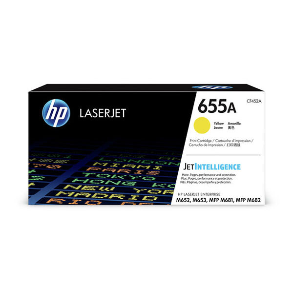 HP 655A (CF452A) Yellow Original LaserJet Toner Cartridge (10500 Yield)