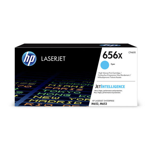 HP 656X (CF461X) High Yield Cyan Original LaserJet Toner Cartridge (22000 Yield)