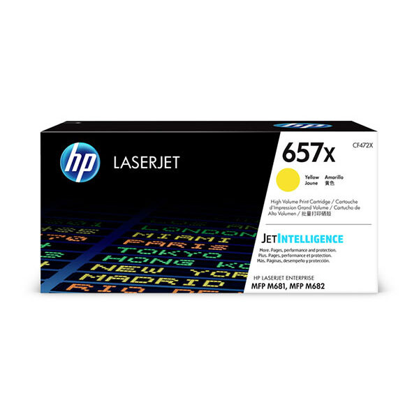 HP 657X (CF472X) High Yield Yellow Original LaserJet Toner Cartridge (23000 Yield)