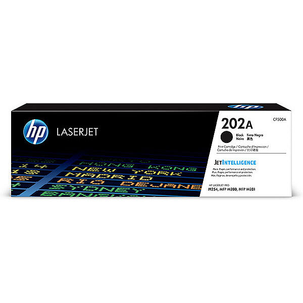 HP 202A (CF500A) Black Original LaserJet Toner Cartridge (1400 Yield)