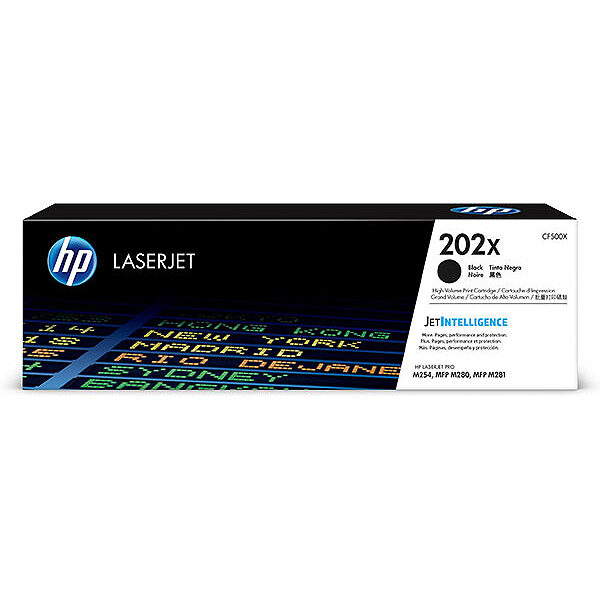 HP 202X (CF500X) High Yield Black Original LaserJet Toner Cartridge (3200 Yield)