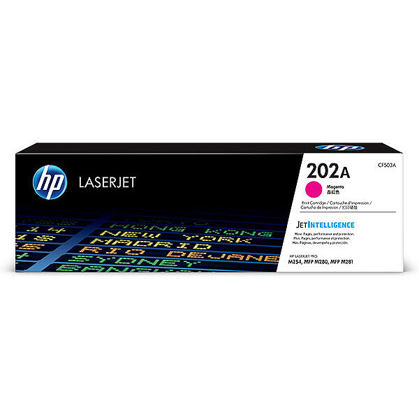 HP 202A (CF503A) Magenta Original LaserJet Toner Cartridge (1300 Yield)