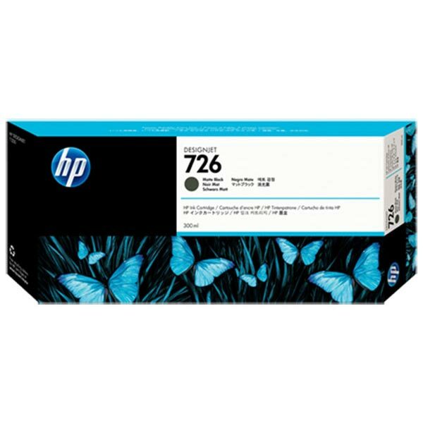 HP 726 (CH575A) Matte Black Original Ink Cartridge (300 ml)