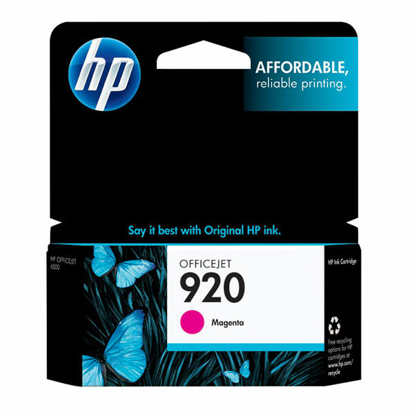 HP 920 (CH635AN) Magenta Original Ink Cartridge (300 Yield)