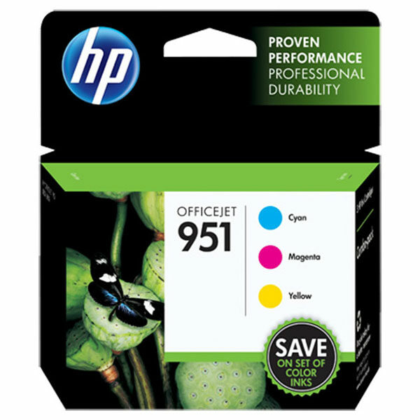 HP 951 (CR314FN) 3-Pack Cyan/Yellow/Magenta Original Ink Cartridges (3 x 700 Yield)