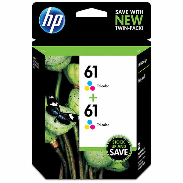 HP 61 (CZ074FN) 2-Pack Tri-Color Original Ink Cartridges (330 Yield)