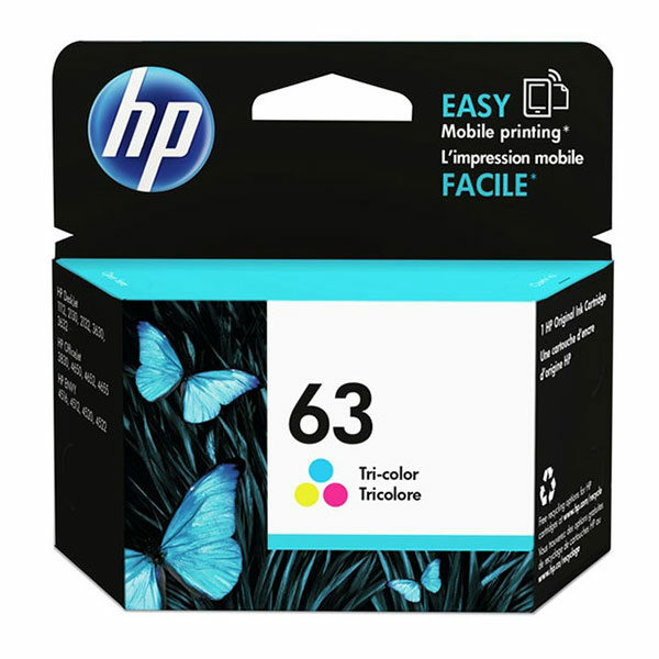 HP 63 (F6U61AN) Tri-color Original Ink Cartridge (165 Yield)