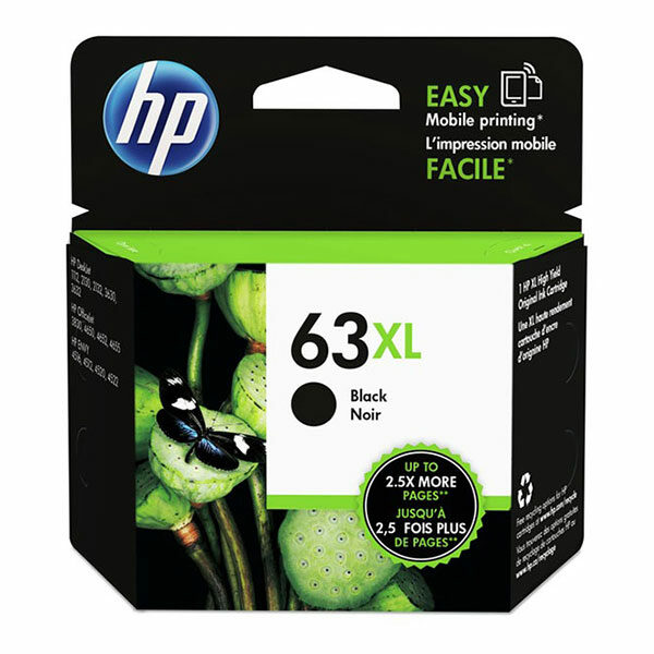 HP 63XL (F6U64AN) High Yield Black Original Ink Cartridge (480 Yield)