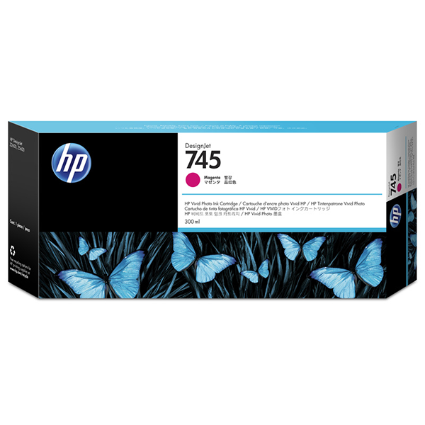 HP 745 (F9K01A) Magenta Original Ink Cartridge (300 ml)