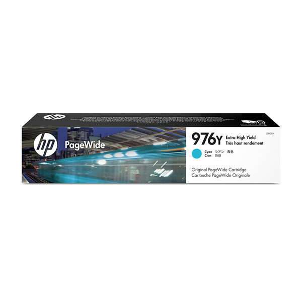 HP 976Y (L0R05A) Extra High Yield Cyan Original PageWide Cartridge (13000 Yield)