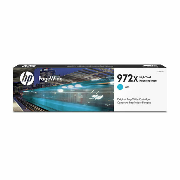 HP 972X (L0R98AN) High Yield Cyan Original PageWide Cartridge (7000 Yield)