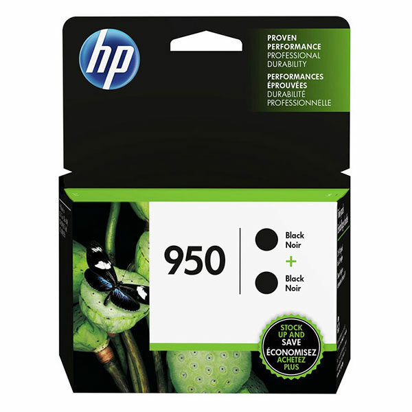 HP 950 (L0S28AN) 2-Pack Black Original Ink Cartridges (2 x 1000 Yield)