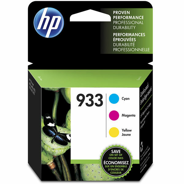 HP 933 (N9H56FN) Cyan/Magenta/Yellow Original Ink Cartridges 3-Pack (3 x 330 Yield)