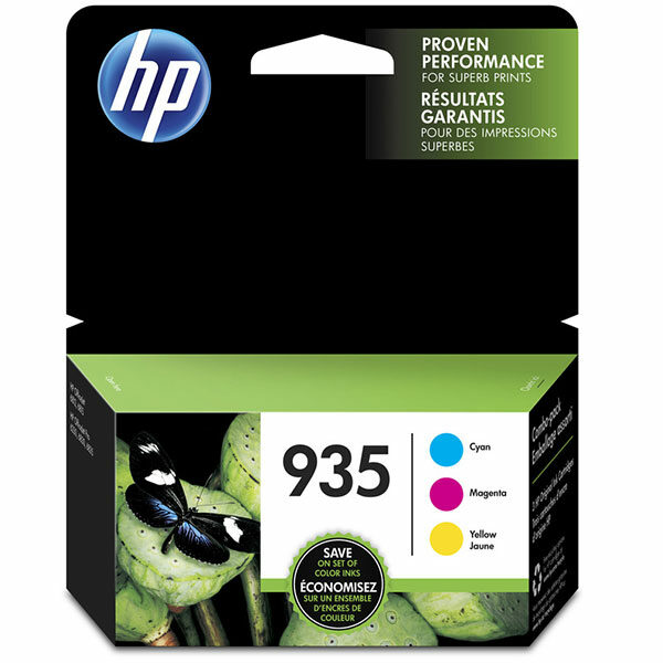 HP 935 (N9H65FN) Cyan/Magenta/Yellow Original Ink Cartridges 3-Pack (3 x 400 Yield)