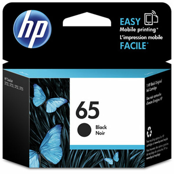 HP 65 (N9K02AN) Black Original Ink Cartridge (120 Yield)