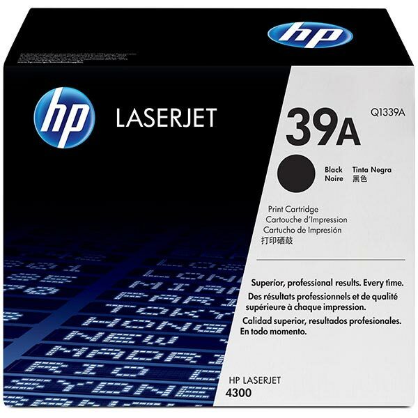 HP 39A (Q1339A) Black Original LaserJet Toner Cartridge (18000 Yield)