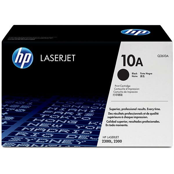 HP 10A (Q2610A) Black Original LaserJet Toner Cartridge (6000 Yield)