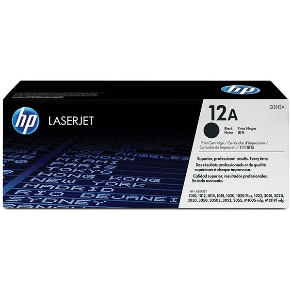 HP 12A (Q2612A) Black Original LaserJet Toner Cartridge (2000 Yield)