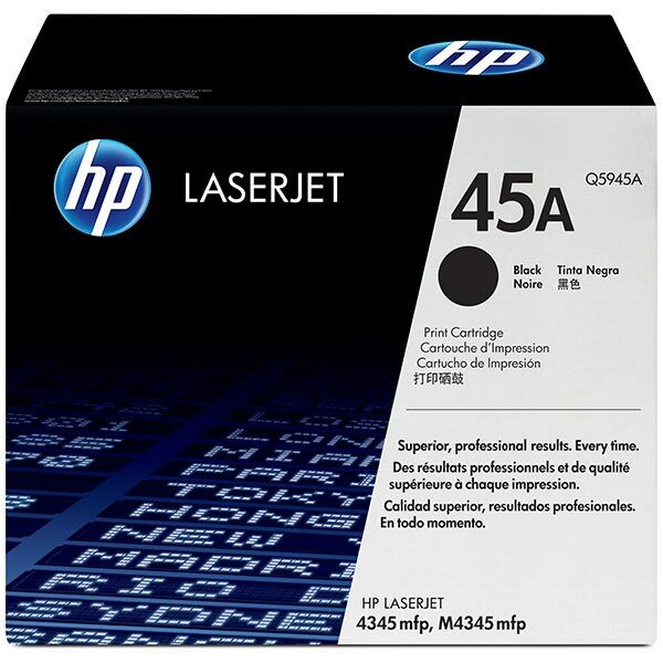 HP 45A (Q5945A) Black Original LaserJet Toner Cartridge (18000 Yield)