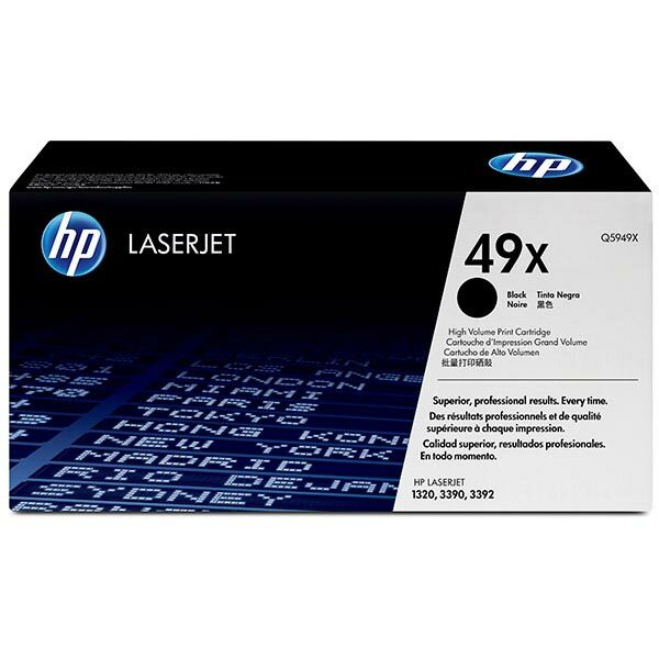 HP 49X (Q5949X) Black Original LaserJet Toner Cartridge (6000 Yield)