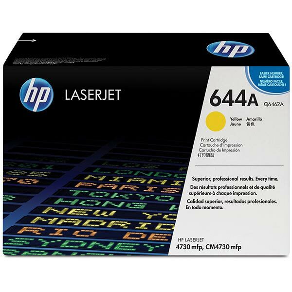 HP 644A (Q6462A) Yellow Original LaserJet Toner Cartridge (12000 Yield)