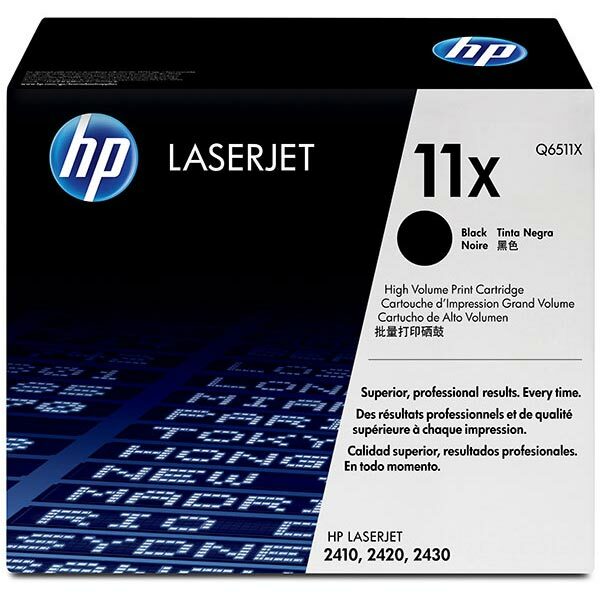 HP 11X (Q6511X) Black Original LaserJet Toner Cartridge (12000 Yield)