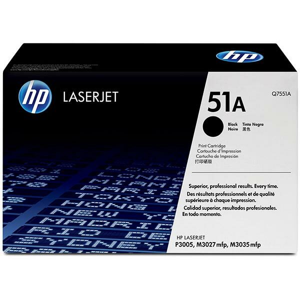 HP 51A (Q7551A) Black Original LaserJet Toner Cartridge (6500 Yield)