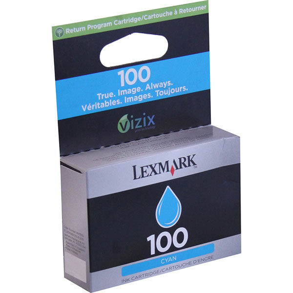 Lexmark (#100C) Cyan Return Program Ink Cartridge (200 Yield)