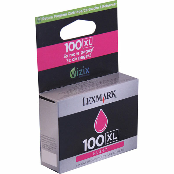 Lexmark (#100M XL) High Yield Magenta Return Program Ink Cartridge (600 Yield)