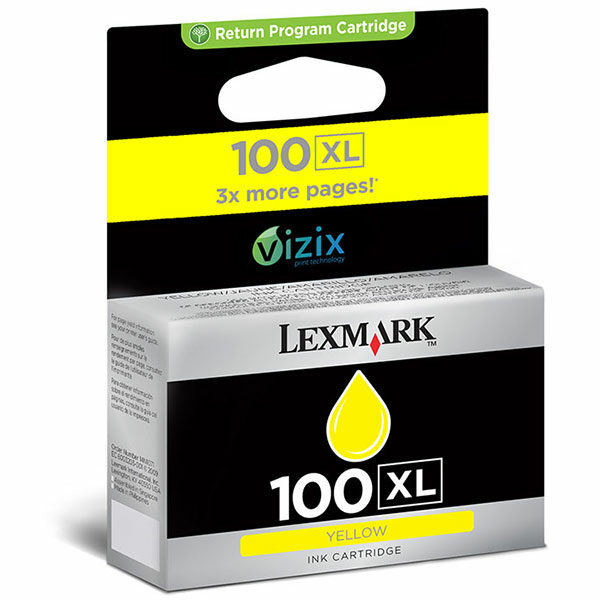 Lexmark (#100Y XL) High Yield Yellow Return Program Ink Cartridge (600 Yield)