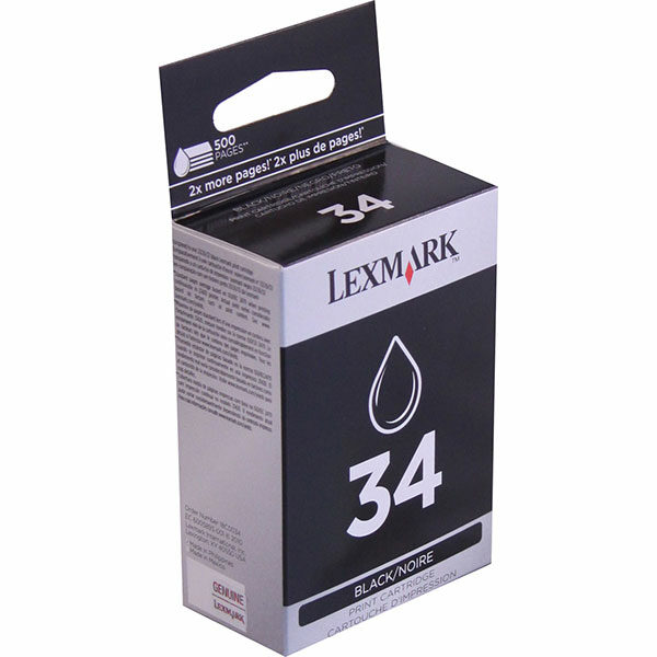 Lexmark (#34) High Yield Black Ink Cartridge (550 Yield)