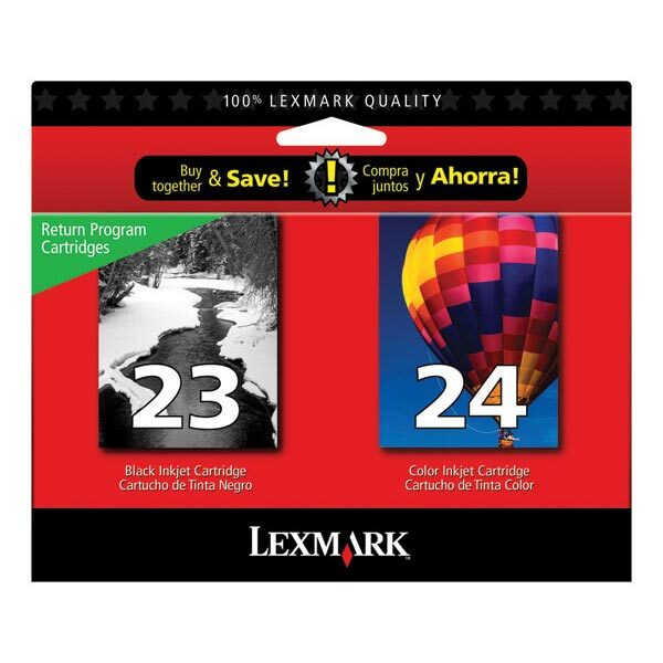 Lexmark (#23/#24) Combo Pack Black/Color Ink Cartridge (Includes 1 Each of 18C1523 18C1524)