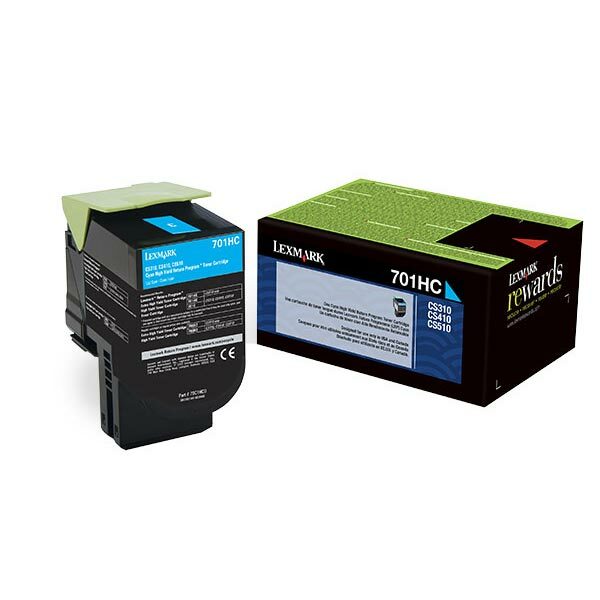 Lexmark (701HC) High Yield Cyan Return Program Toner Cartridge (3000 Yield)