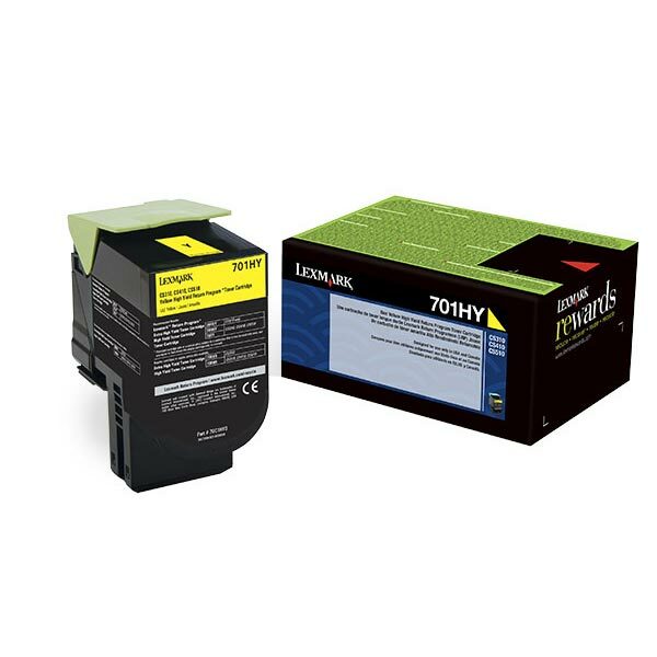 Lexmark (701HY) High Yield Yellow Return Program Toner Cartridge (3000 Yield)