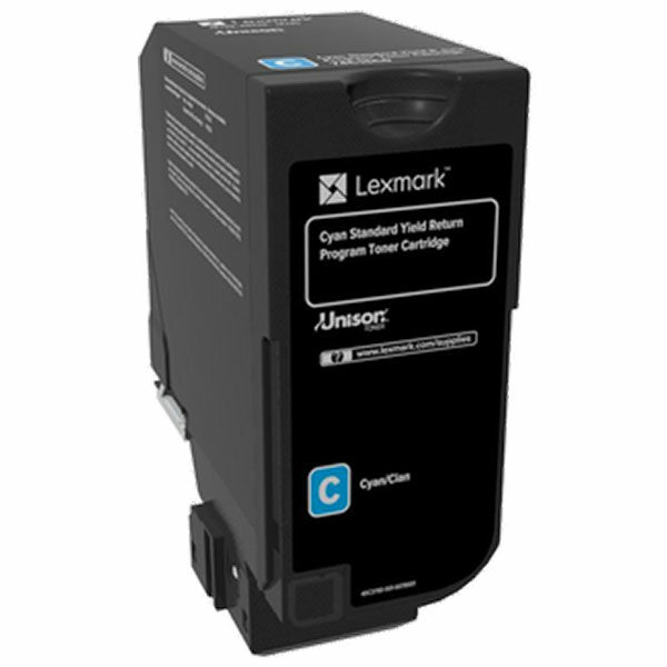 Lexmark Cyan Return Program Toner Cartridge for US Government (7000 Yield) (TAA Compliant Version of 74C1SC0)