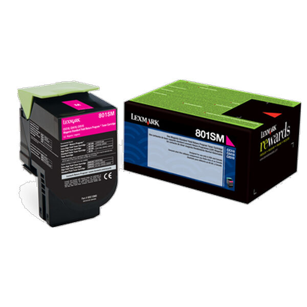 Lexmark Standard Yield Magenta Return Program Toner Cartridge for US Government (2000 Yield) (TAA Compliant Version of 80C1SM0)