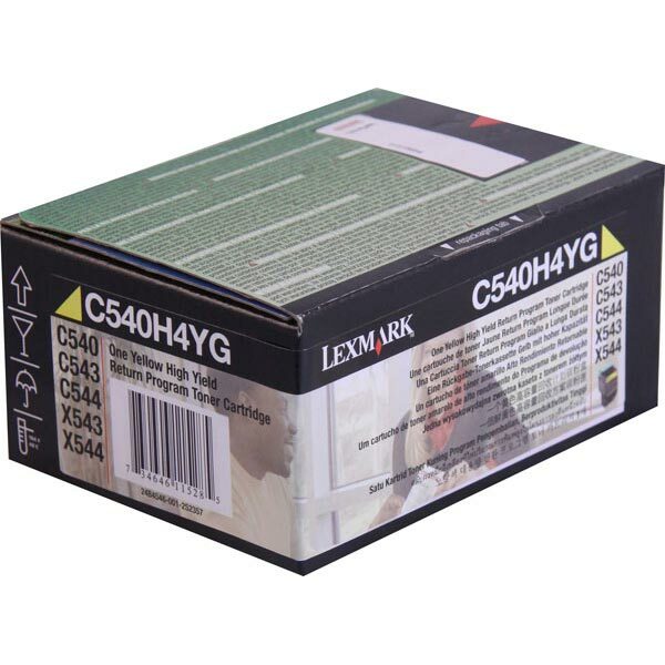 Lexmark High Yield Yellow Return Program Toner Cartridge for US Government (2000 Yield) (TAA Compliant Version of C540H1YG)