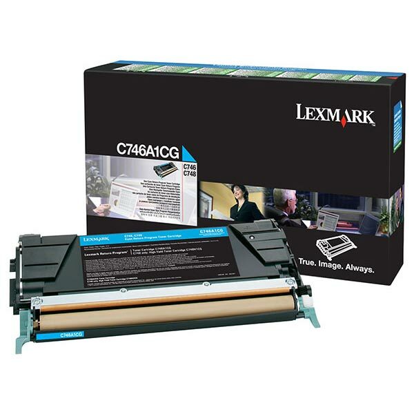 Lexmark Cyan Return Program Toner Cartridge for US Government (7000 Yield) (TAA Compliant Version of C746A1CG)