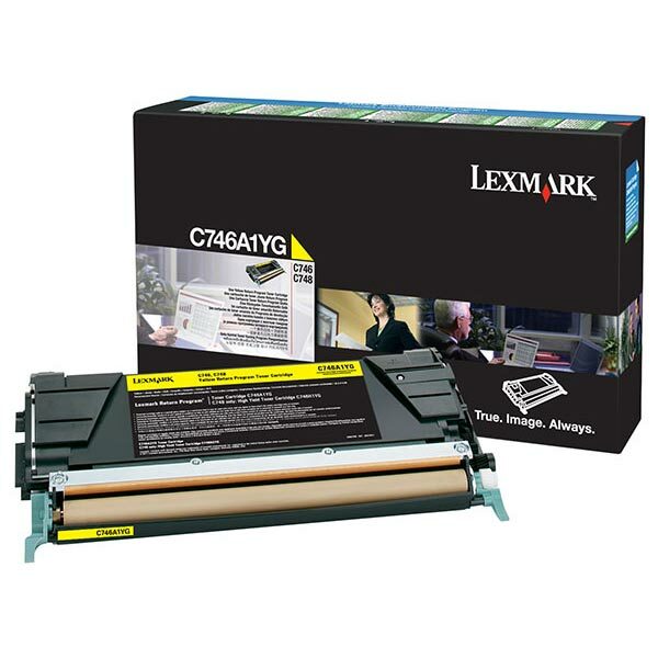 Lexmark Yellow Return Program Toner Cartridge for US Government (7000 Yield) (TAA Compliant Version of C746A1YG)