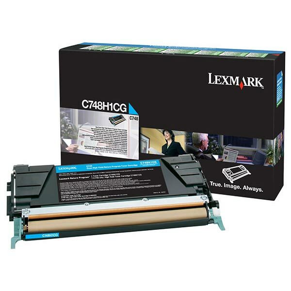 Lexmark High Yield Cyan Return Program Toner Cartridge for US Government (10000 Yield) (For Use in Model C748 Only) (TAA Compliant Version of C748H1CG)