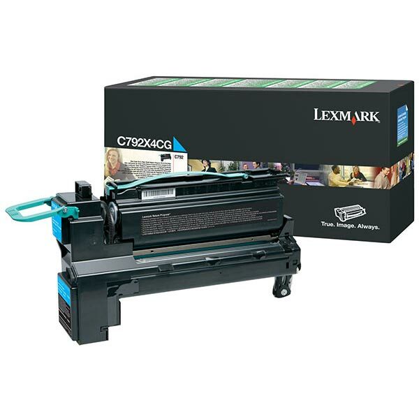 Lexmark Extra High Yield Cyan Return Program Toner Cartridge for US Government (20000 Yield) (TAA Compliant Version of C792X1CG)