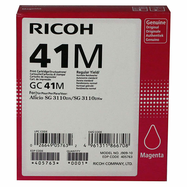 Ricoh Magenta Ink Cartridge (2200 Yield) (Type GC41M)